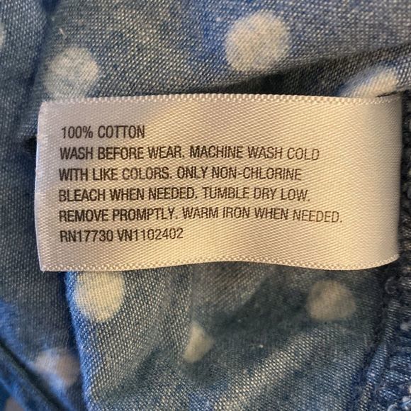 Cherokee Girls Denim‎ Polka Dot Shirt - Picture 6 of 6